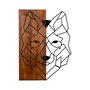 Wallity Wolf1 Escultura de pared en Nogal y Negro